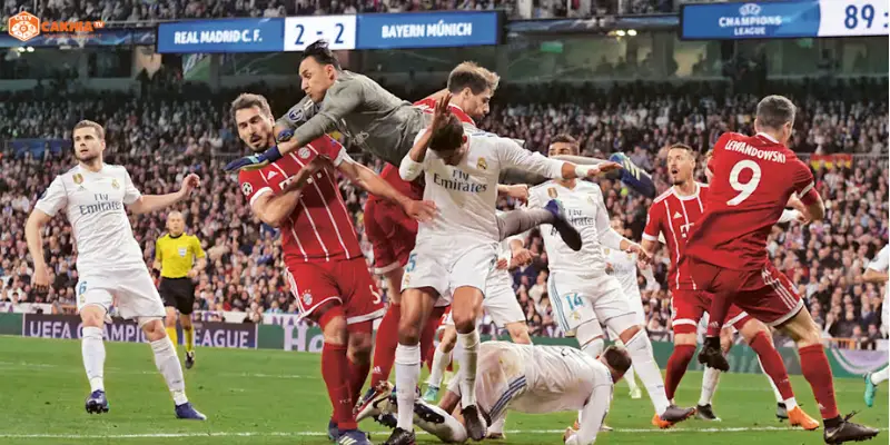 Khoảnh khắc ăn mừng bàn thắng trong trận Real Madrid vs Bayern Munich Champions League